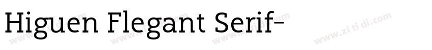 Higuen Flegant Serif字体转换